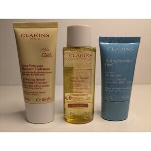 Clarins Cleanser, Toner, & Moisturizer Minis